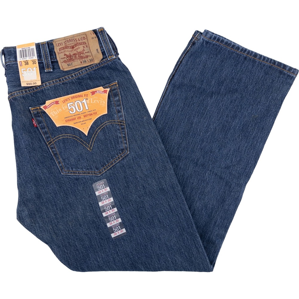 VTG NWT Deadstock Levis Mens 38x30 501 Original‎ Fit Jeans Blue Button Fly Y2K